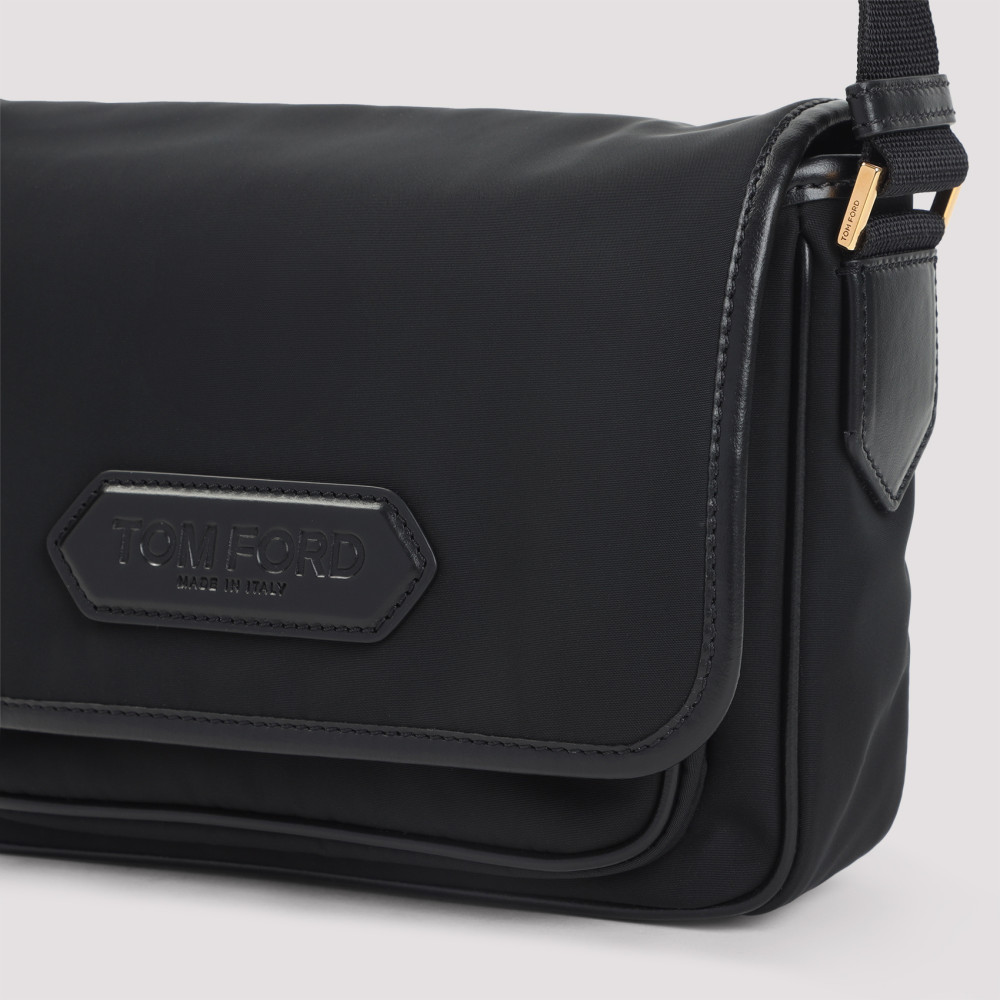 Black Logo Messenger bag
