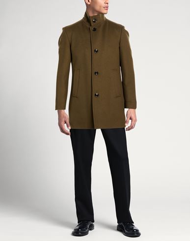 Man Coat Military green Size 38 Wool, Polyamide, Cashmere
