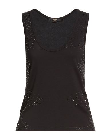 Woman Tank top Black Size M Viscose, Elastane