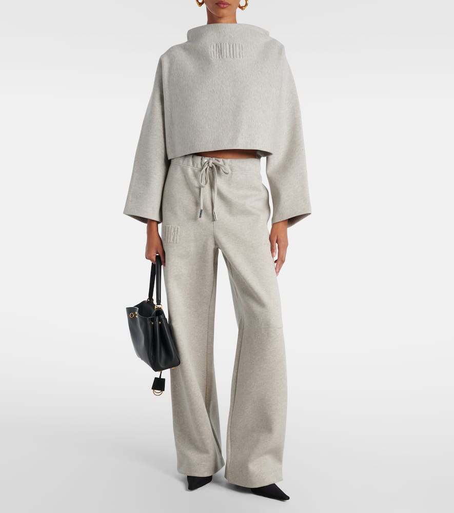 Embossed logo cotton sweatpants