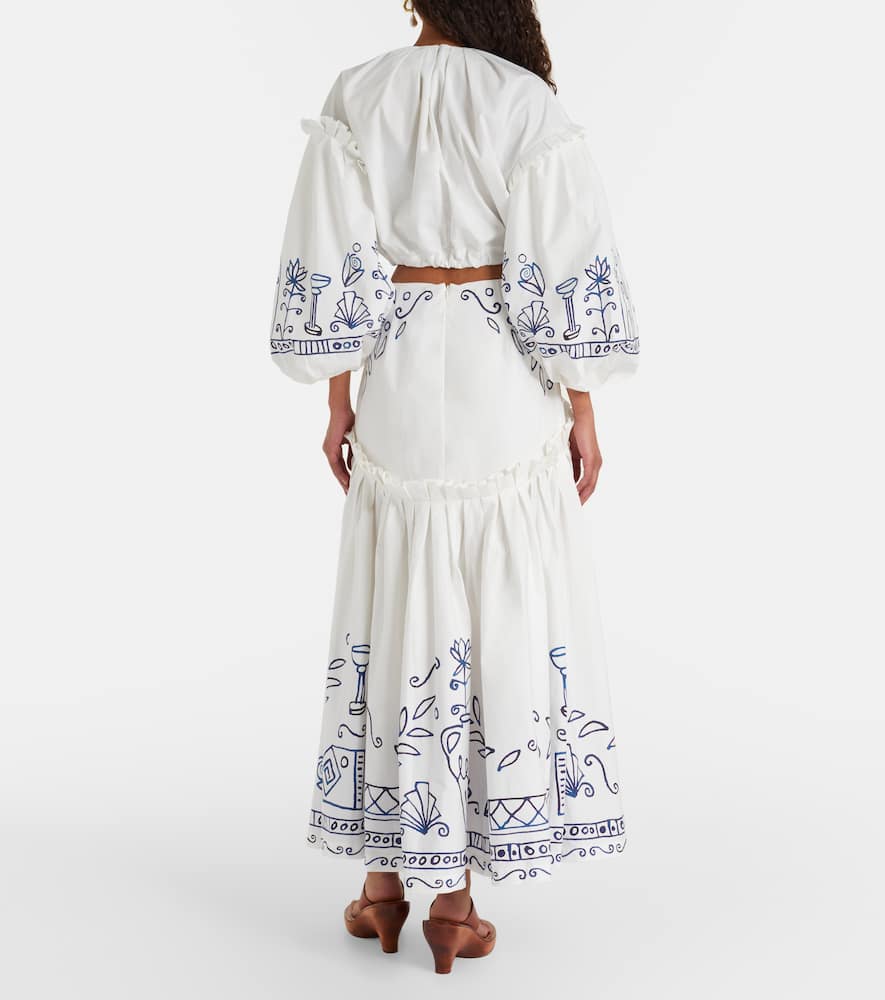 Alémais x LRNCE Leela printed cotton maxi skirt