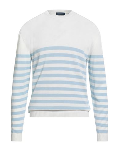 Man Sweater Sky blue Size L Cotton