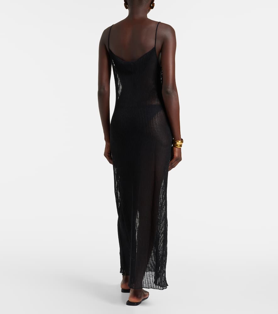 Sienna semi-sheer linen maxi dress