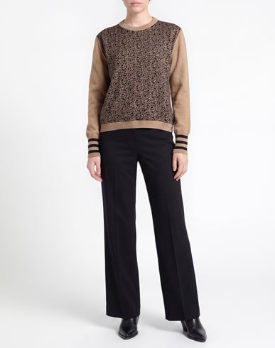 Woman Sweater Light brown Size 8 Wool, Polyester