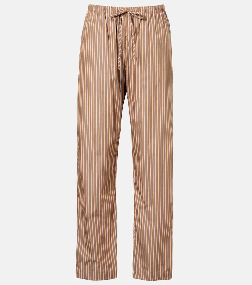 Yoshi cotton-blend twill wide-leg pants