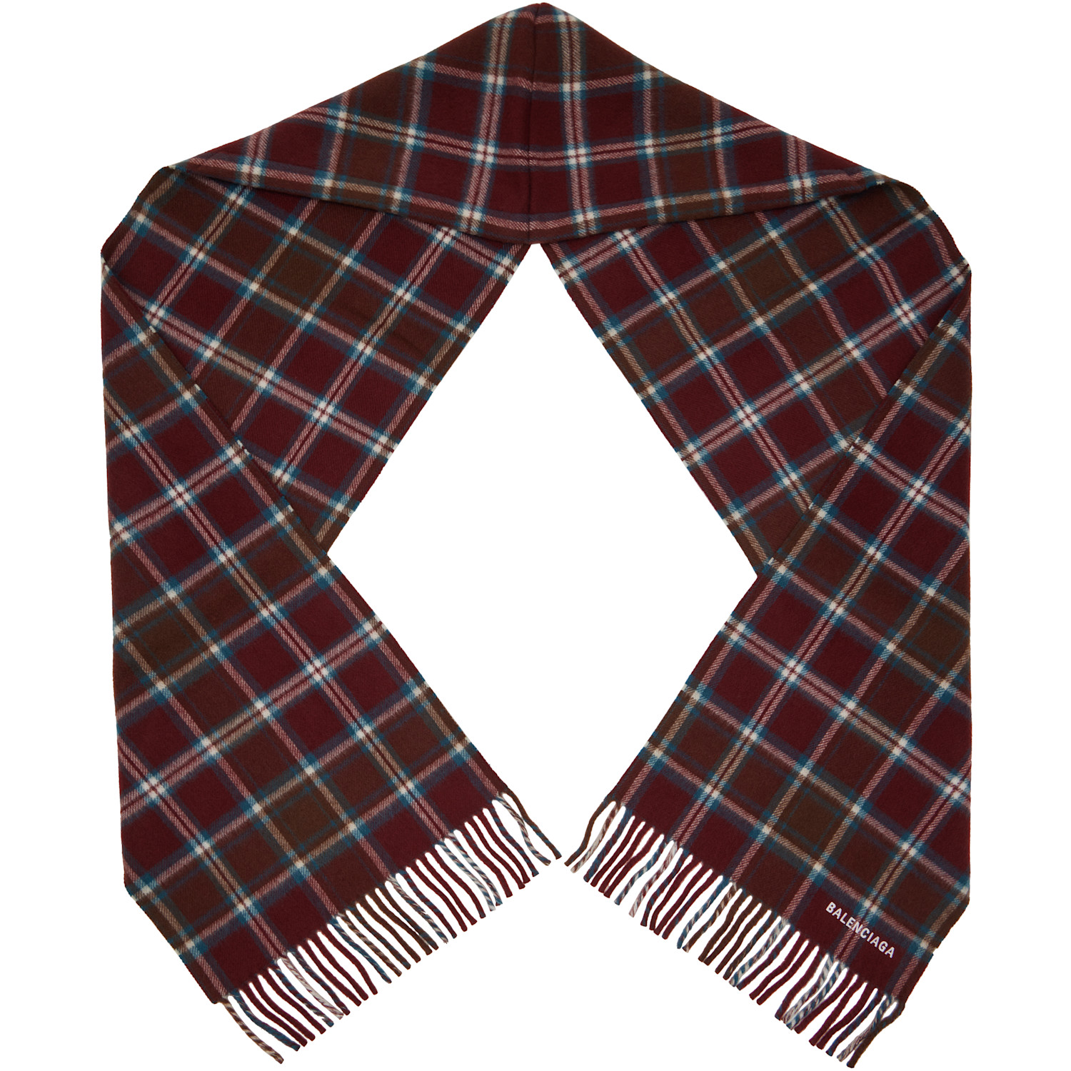 Red Wool Hooded Scarf