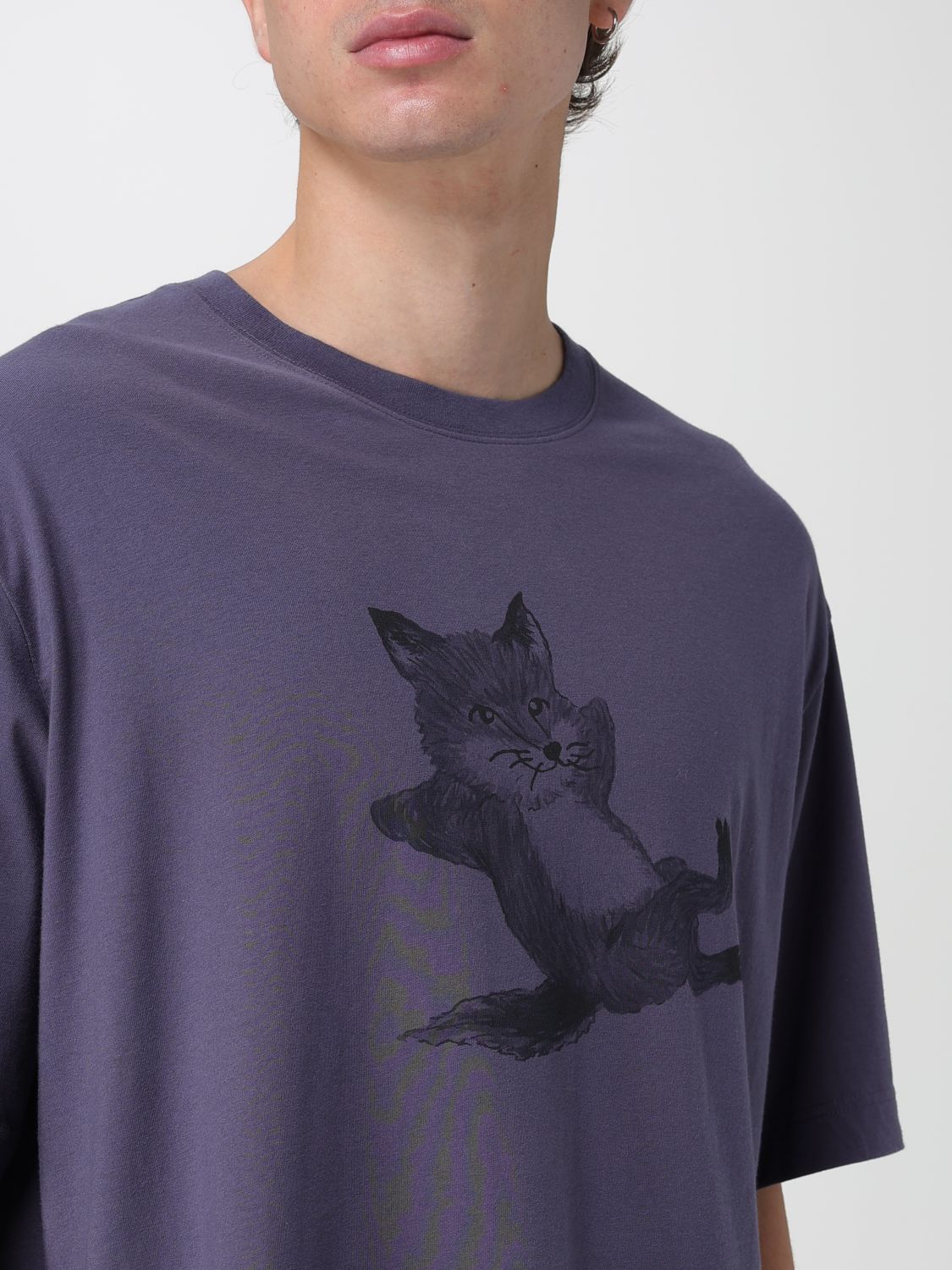 Maison Kitsuné Chillax-print T-shirt - Blue
