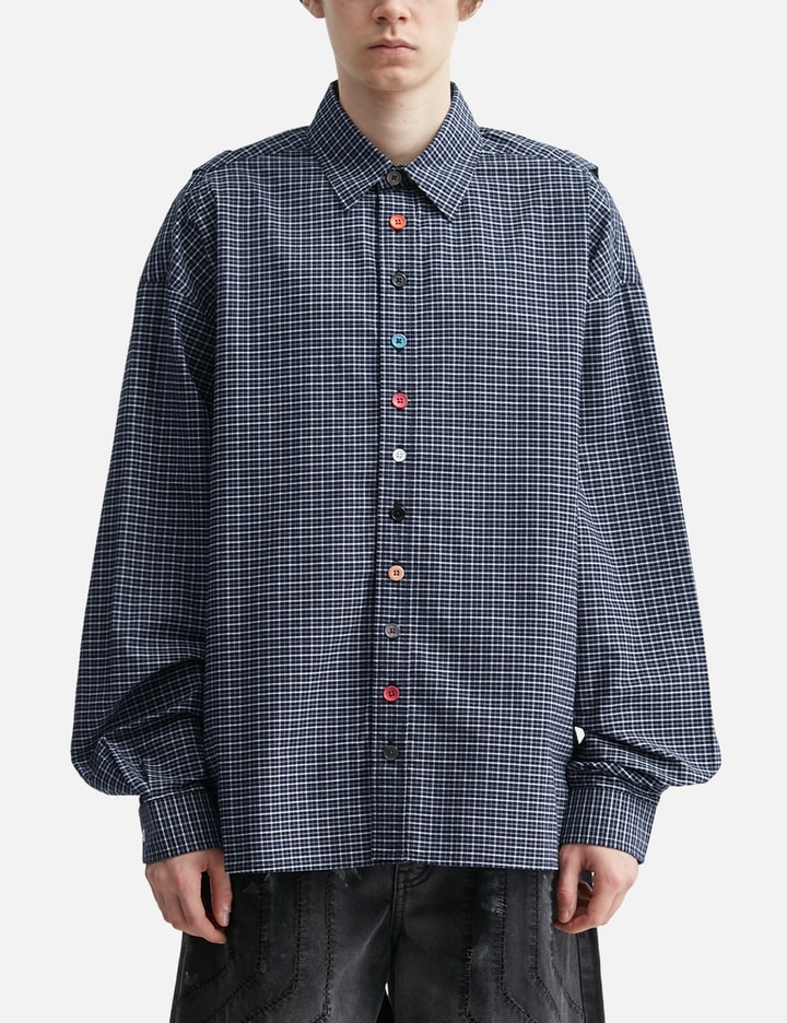 Blue Detachable Shirt With Special Buttons