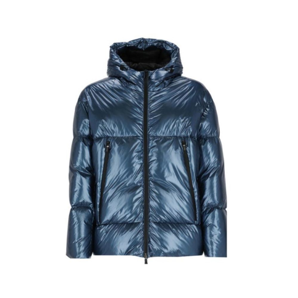 Quilted Polyamide Down Jacket — Blue