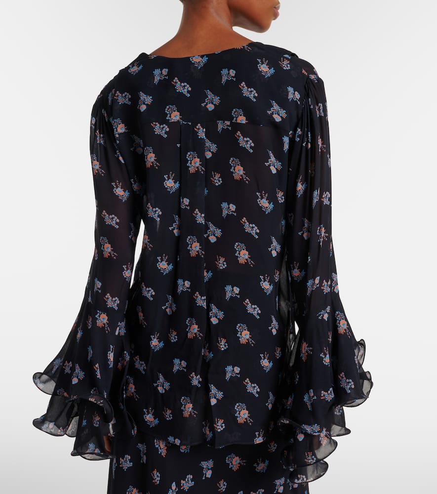 Airy Daydream floral georgette blouse