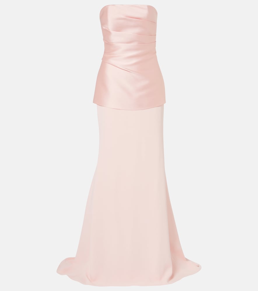 Alia strapless satin gown