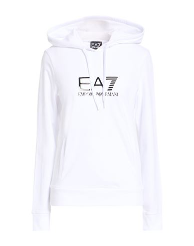 Woman Sweatshirt White Size S Cotton, Elastane