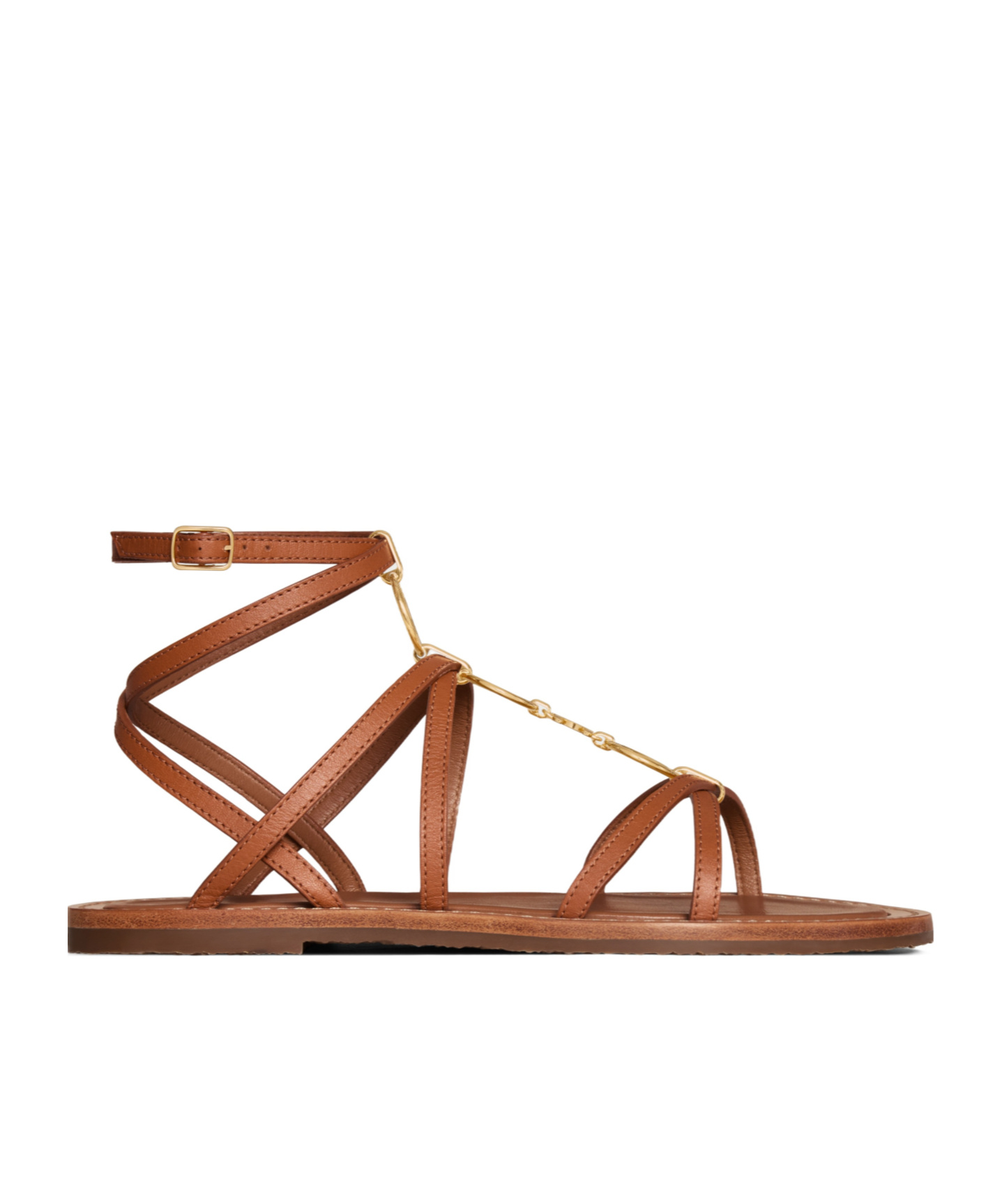 LYMPIA STRAPPY JEWEL SANDAL  IN CALFSKIN