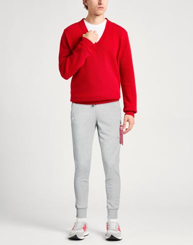 Man Pants Light grey Size S Cotton, Polyester