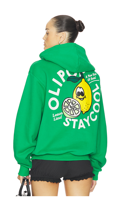 Stay Cool x OLIPOP Lemon Lime Hoodie in Green. S. Also in L, M, XL/1X