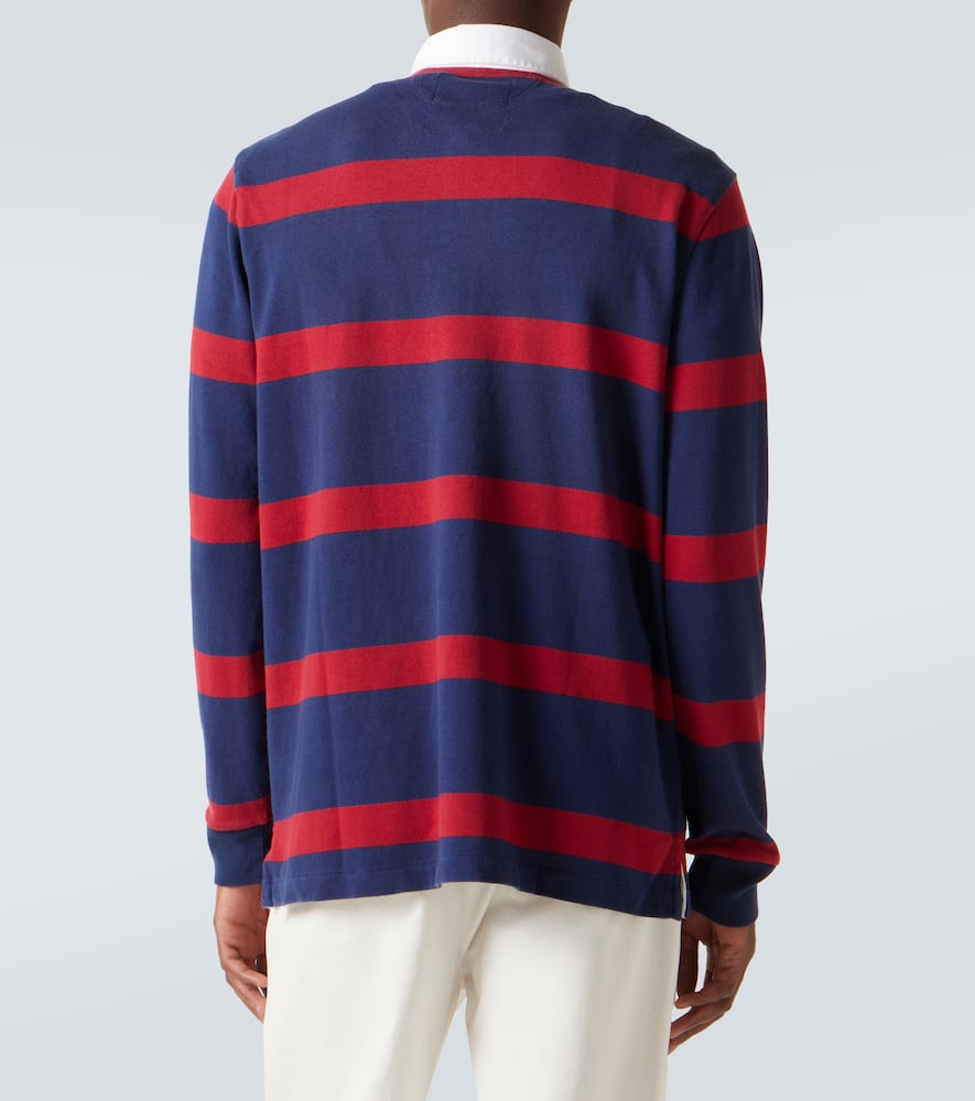 Striped cotton polo shirt