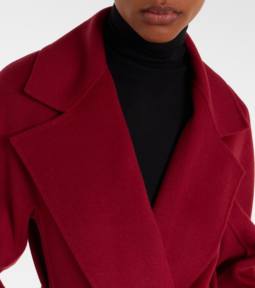 Wool and cashmere wrap coat