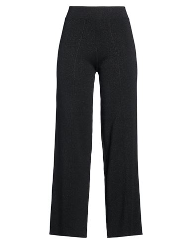 Woman Pants Black Size M Viscose, Polyamide, Metallic fiber