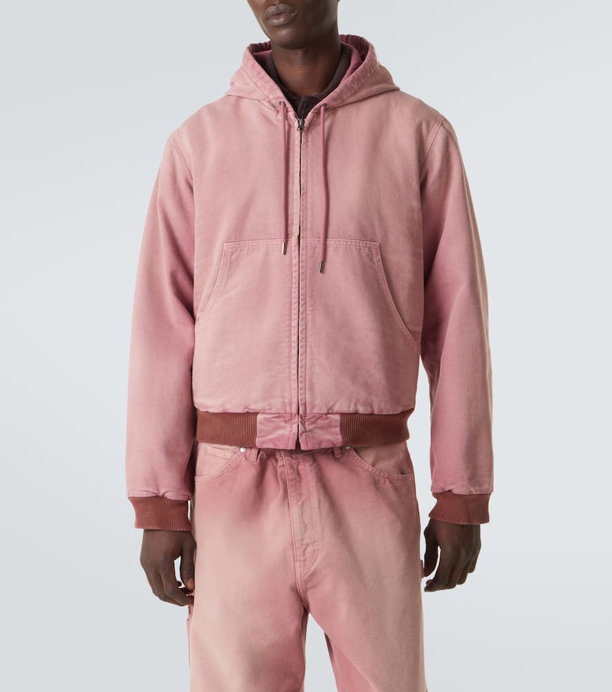 Cropped cotton hoodie