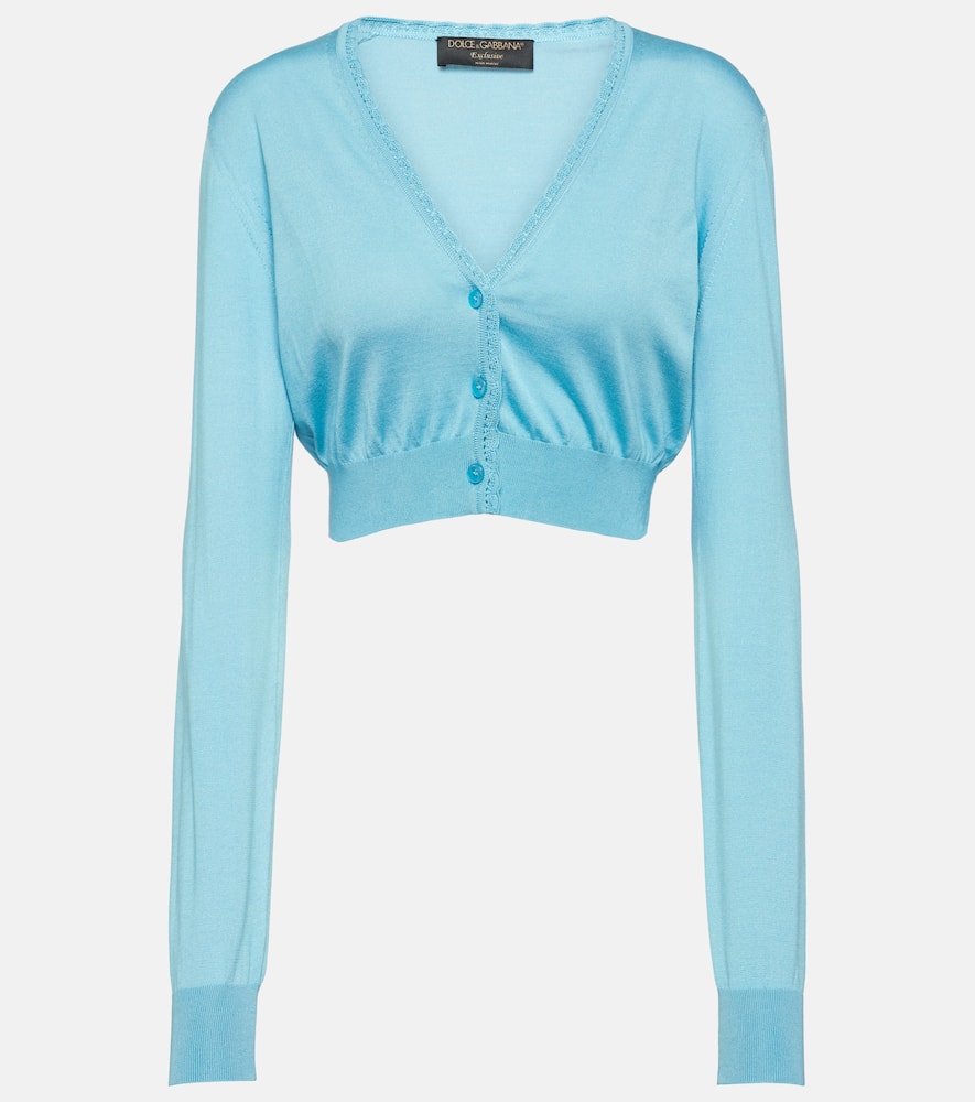 Capri cropped silk cardigan
