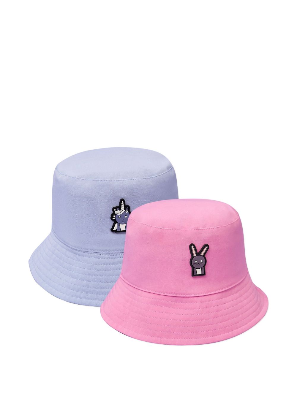 Roarsome patch-detail hat set - Blue