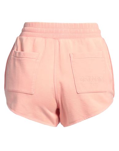 Woman Shorts & Bermuda Shorts Salmon pink Size M Cotton, Elastane