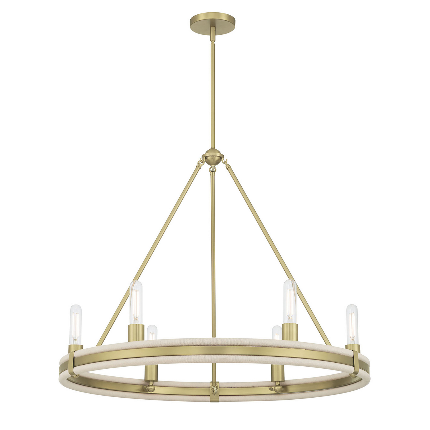 Vintage Brass Chandelier from the Rovessa Collection