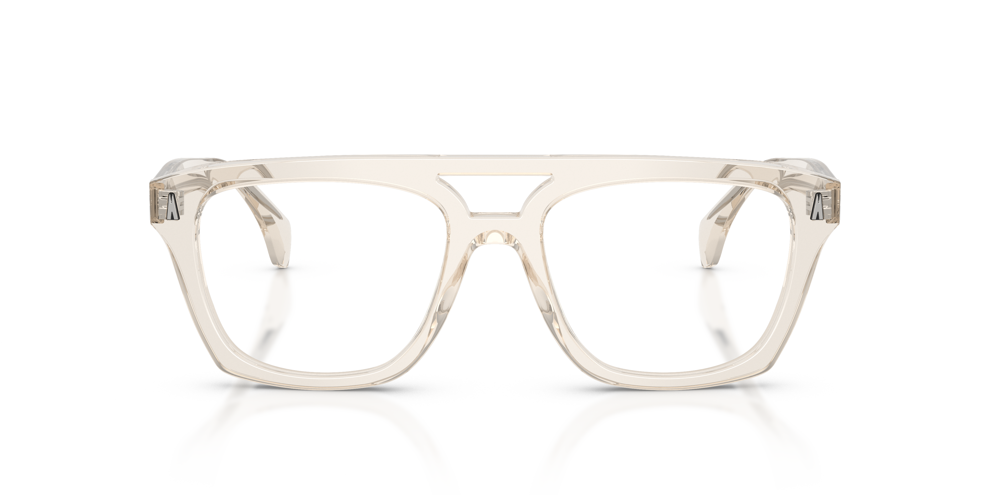 Moncler Unisex Moncler ME2018U 3003 Monturas ópticas Acetato Marrón Transparente Cuadrada Norma