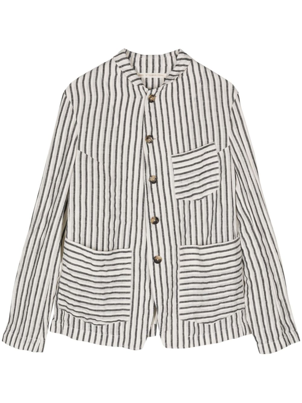 Stripe-pattern jacket - White