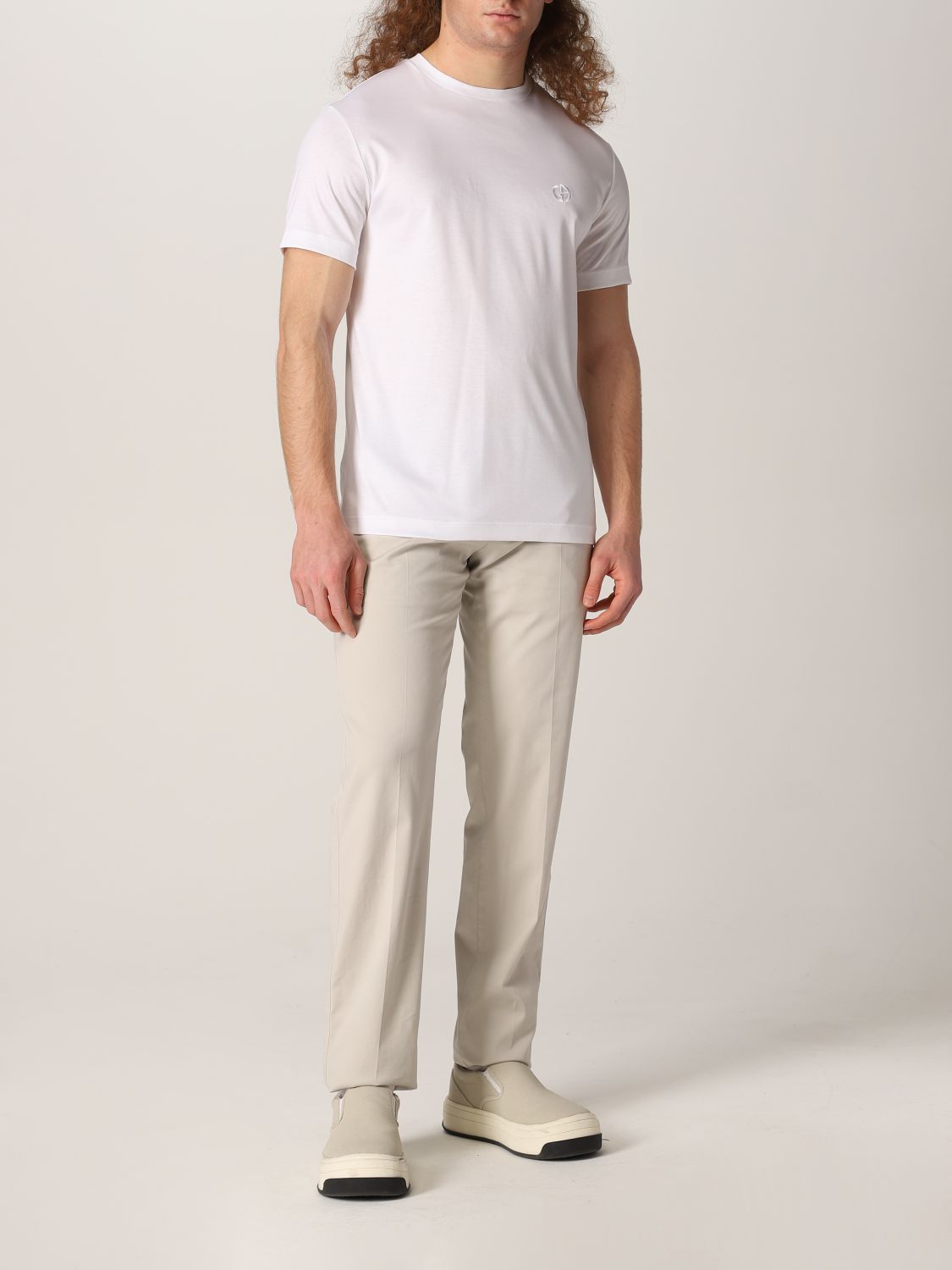 T-shirt with embroidered logo