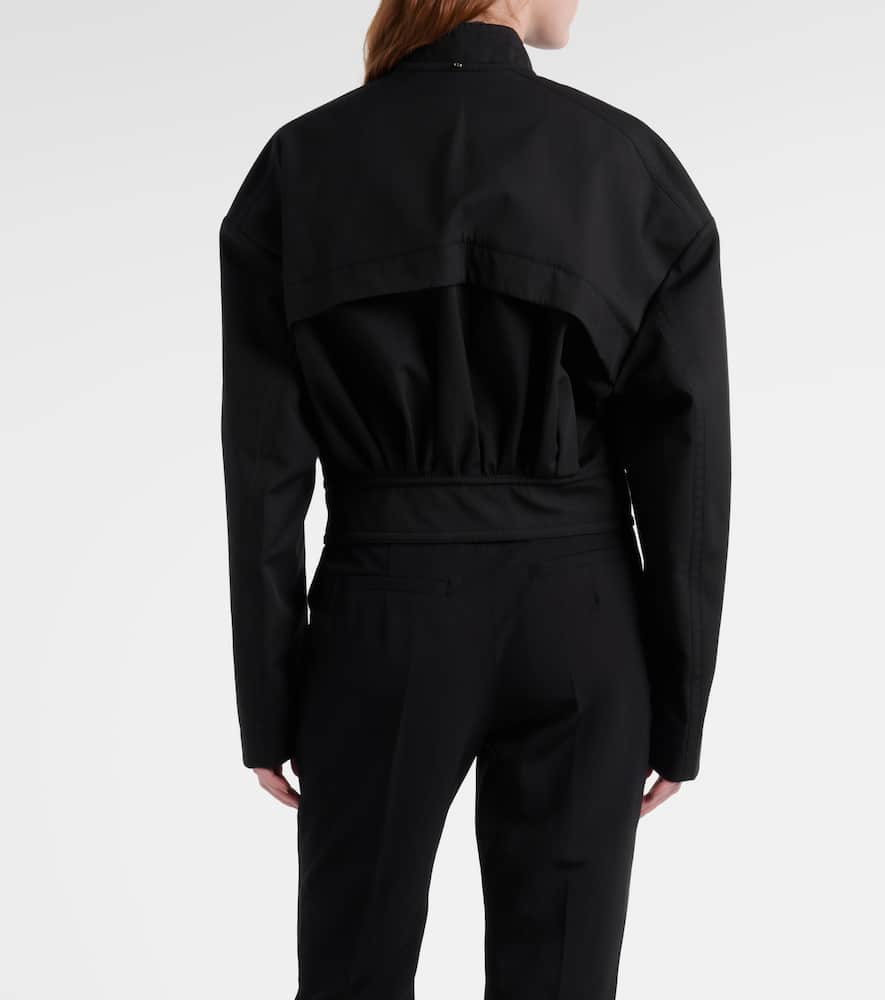 Riviera oversized cotton bomber jacket