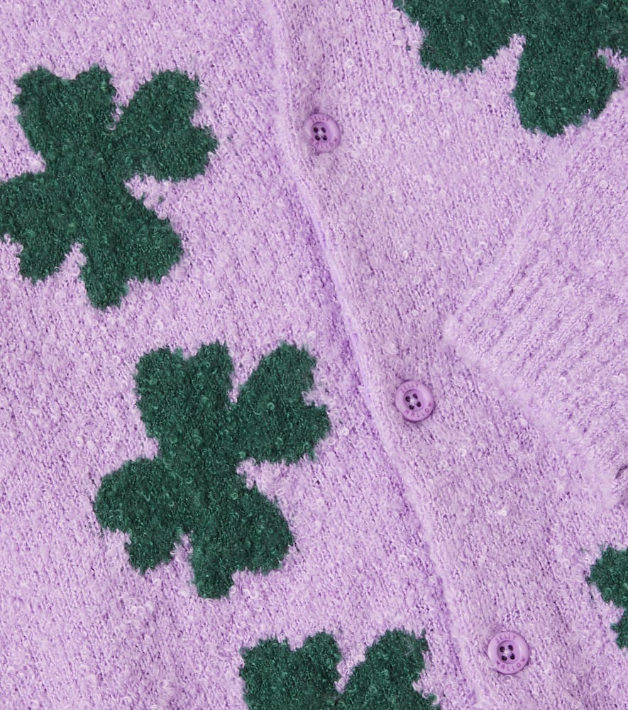Lucky Clover bouclé cardigan