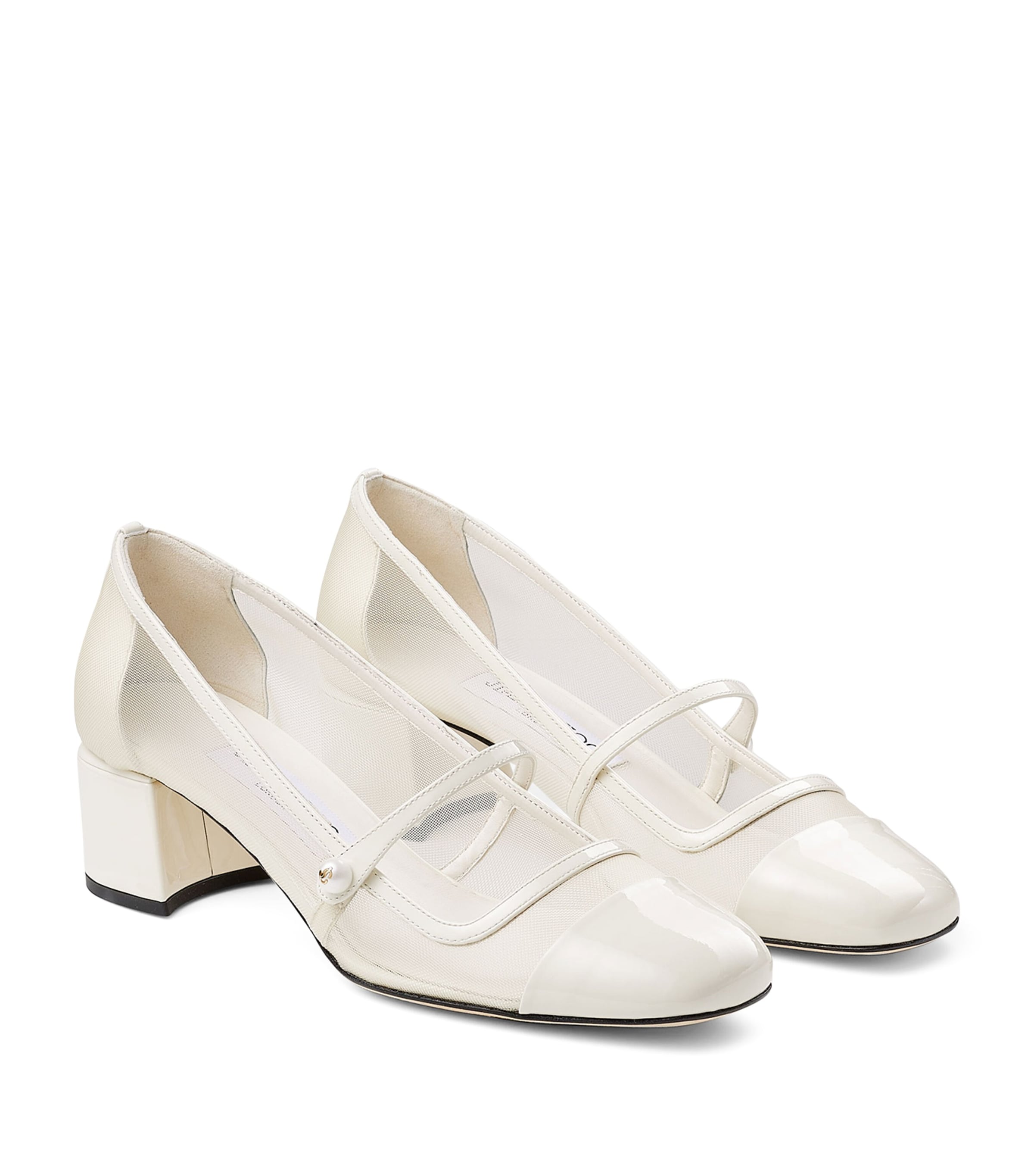 Elisa 45 Leather Mary Jane Heeled Pumps