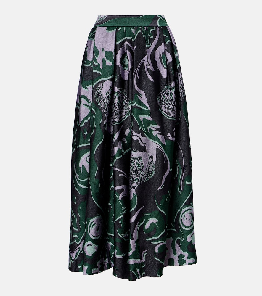 Printed midi skirt