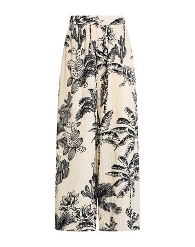 Woman Pants Ivory Size M Polyester