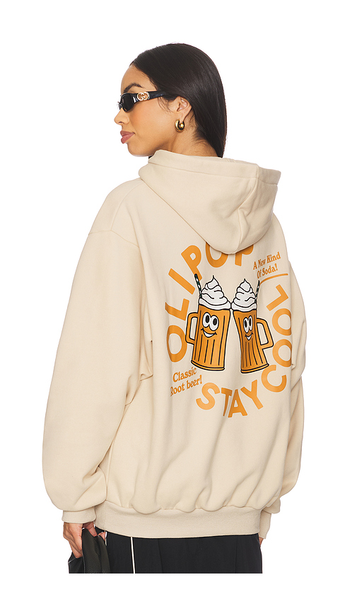 Stay Cool x OLIPOP Root Beer Hoodie in Cream. S. Also in L, M, XL/1X