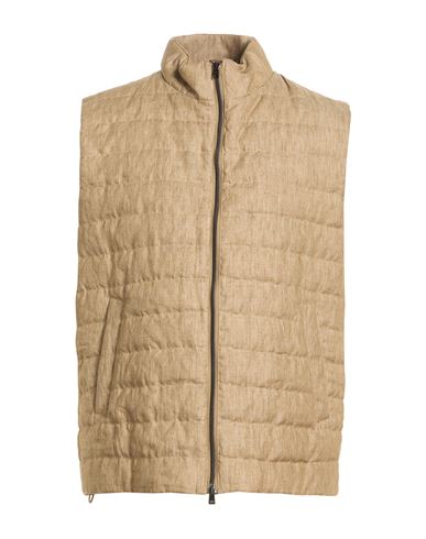 Man Vest Sand Size 44 Linen