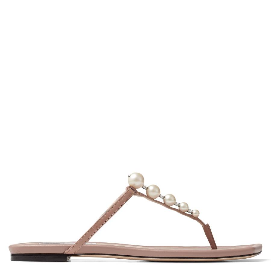 Alaina Embellished Faux Pearl Sandals