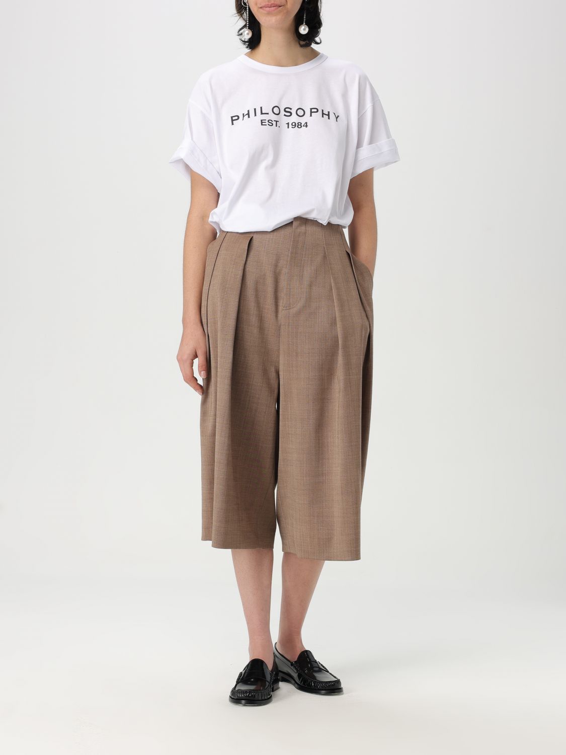 Pants Woman color Beige