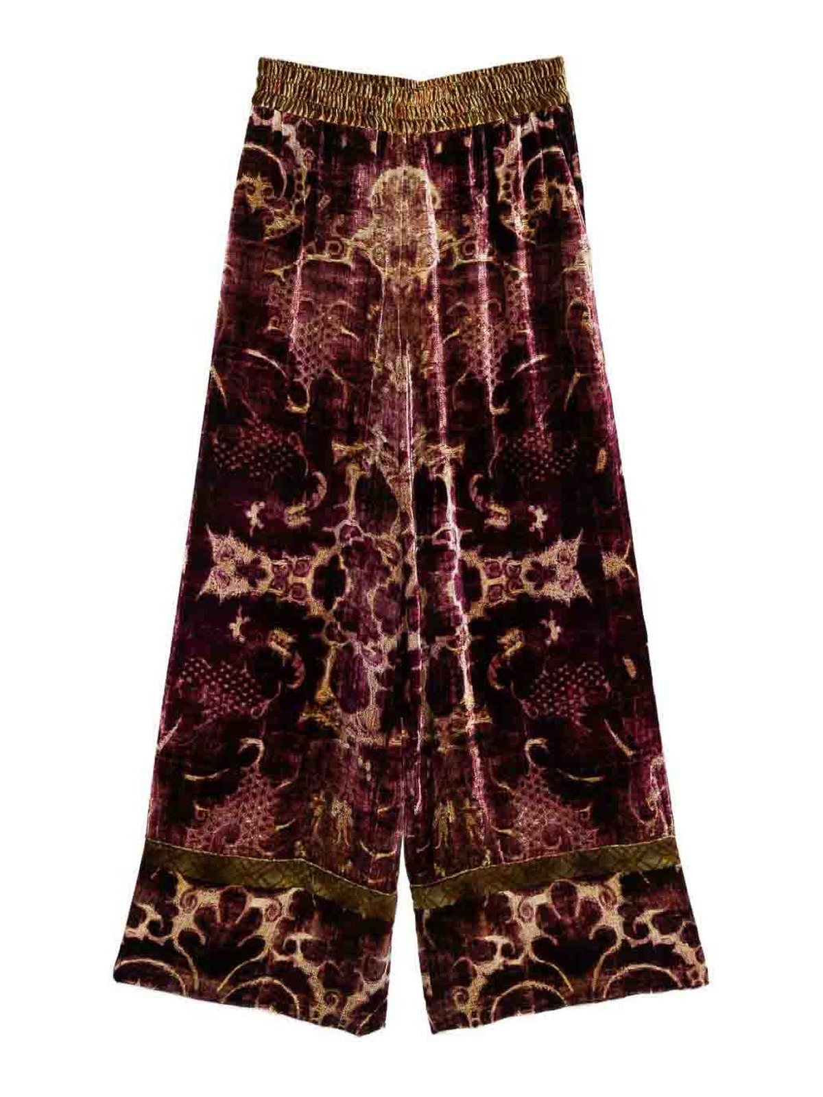 Velvet Wide-Leg Trousers