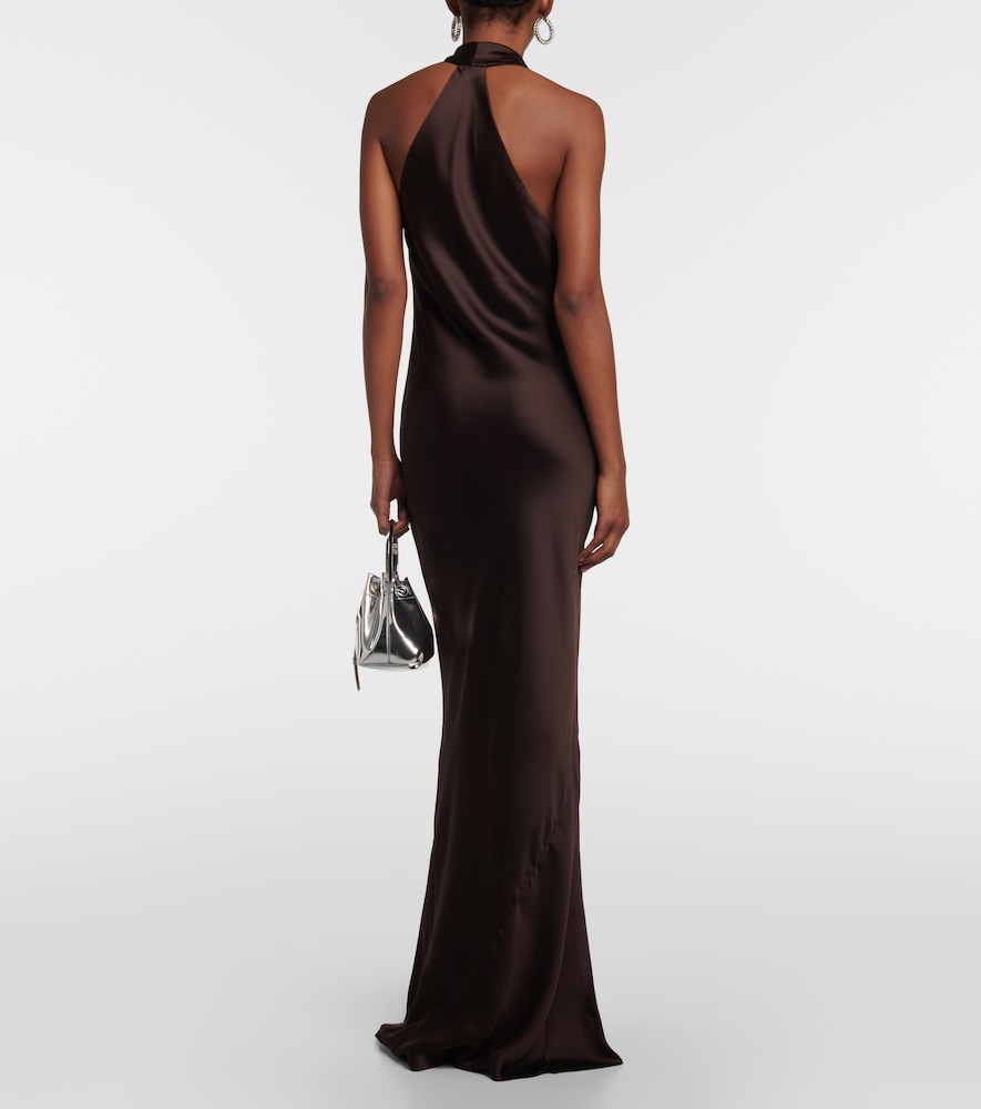 Draped halterneck gown
