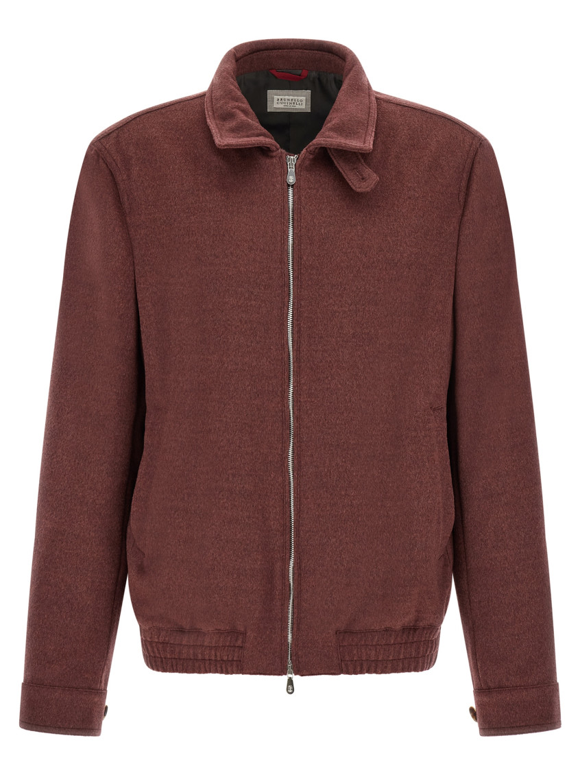 Maroon Shirt Collar Jacket