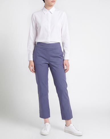 Woman Pants Purple Size 8 Cotton, Elastane