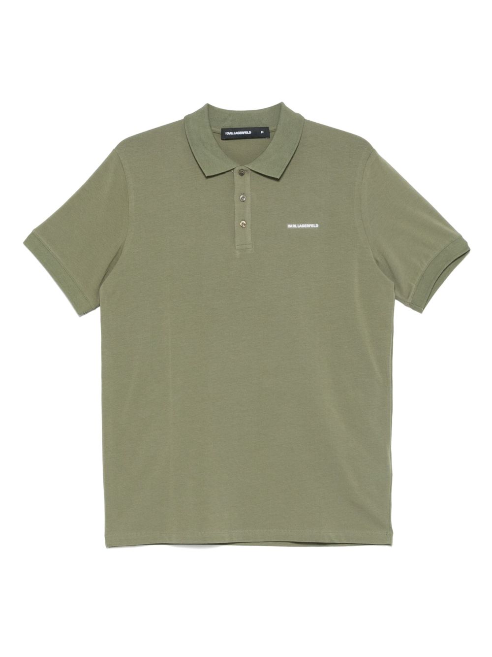 Embroidered-logo polo shirt - Green