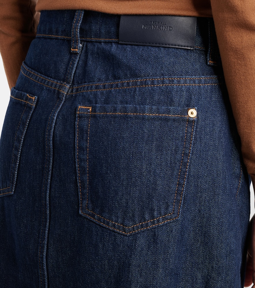 Denim maxi skirt