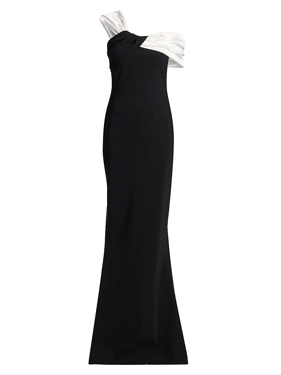 Women's Vezia Off-The-Shoulder Gown - Black White
