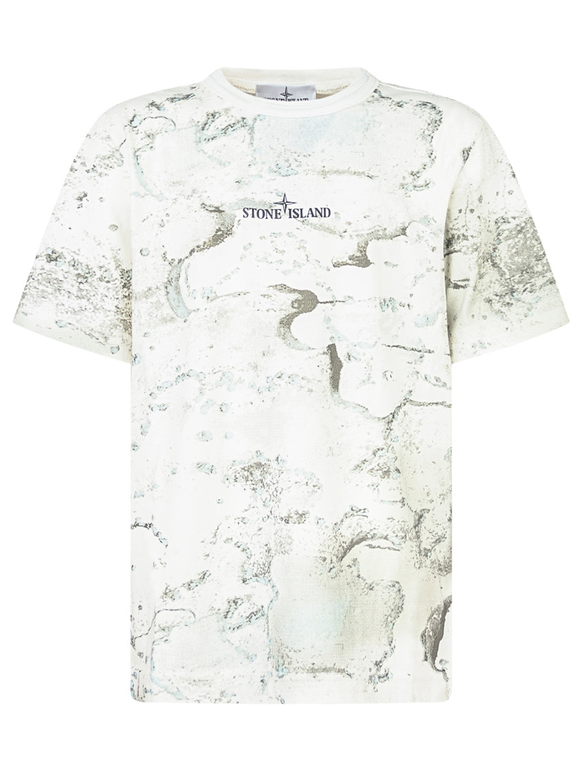 Kids White Abstract T-Shirt
