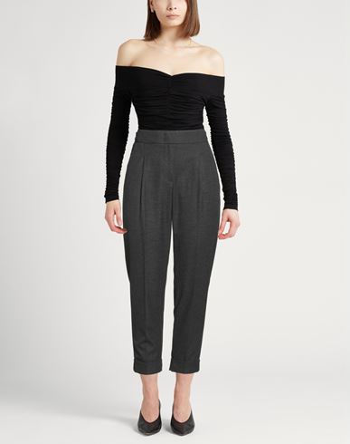 Woman Pants Charcoal Size 12 Polyester, Viscose, Elastane