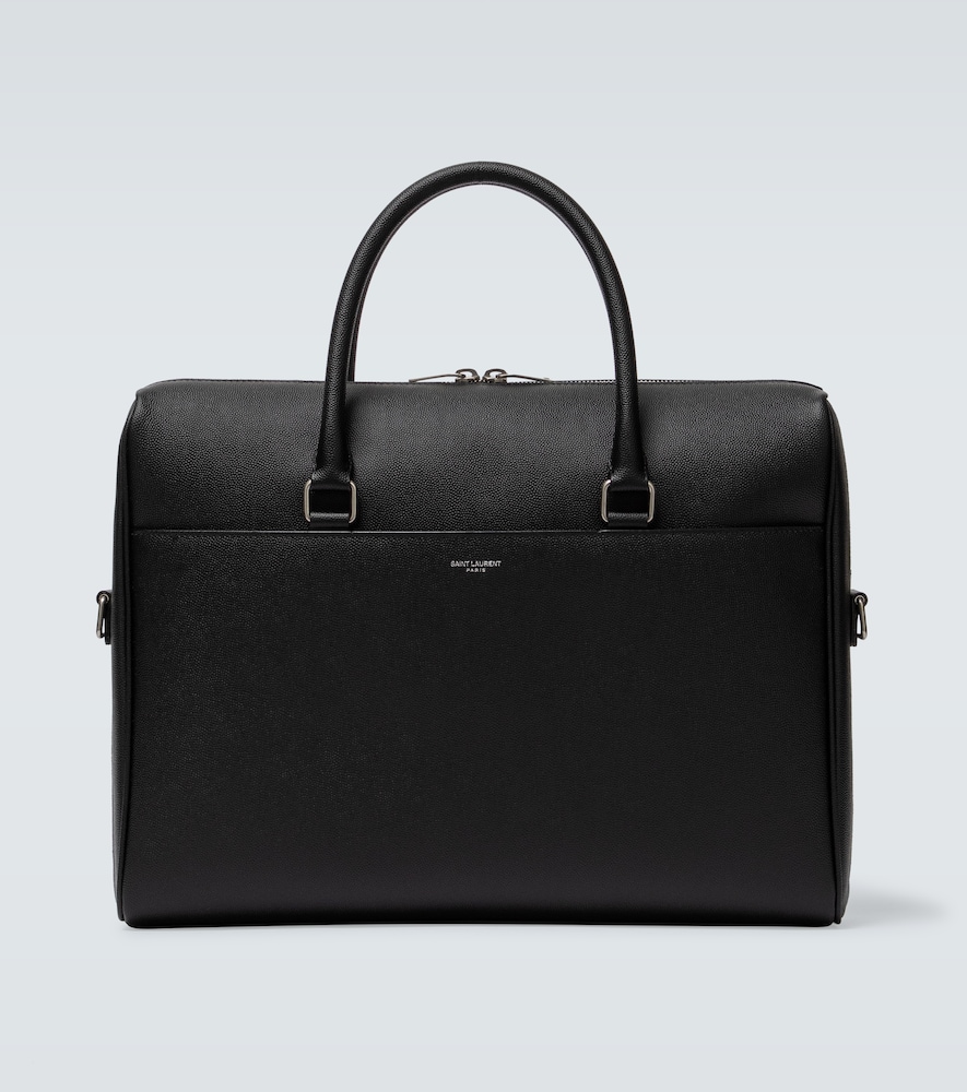 Duffle leather briefcase