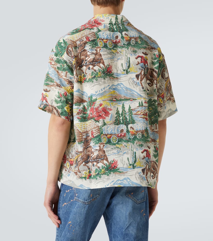 Crosby printed silk-blend shirt